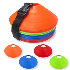 HOMEE Soccer Cones for Sports, 40 Pack Disc Cones for Speed and Agility Training Drills,Football and Basketball Field Markers,Training Equipment for Kids,Adults, Athlete and Coaches