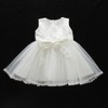 Silver Mermaid Baby Girls Christening Baptism Dress 3Pcs Embroidery Tulle