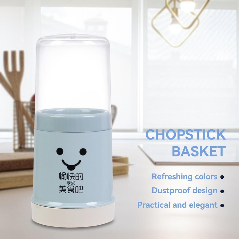 Kitchen Utensil Holder, Chopsticks Holder Drying Rack with Lid and