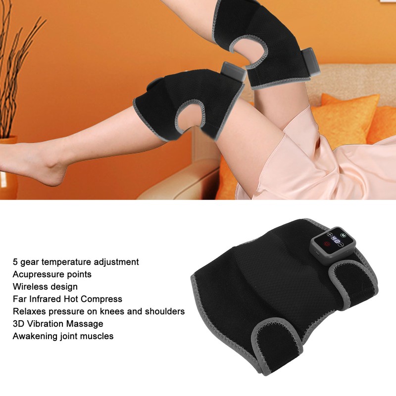2 in 1 Heated Knee Brace Wrap Hot Compress Reduce
