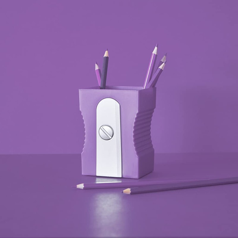 balvi Pencil Holder Sharpener Colour Mauve Keep Your Desk Organized