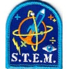 "S.T.E.M." PATCH-Iron On Embroidered Patch-Science,Technology,Enginnering,Math