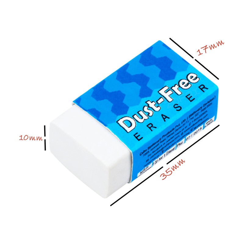 DUST-Free Pencil Erasers, Medium, Pack of 20, Multipack, White Colour