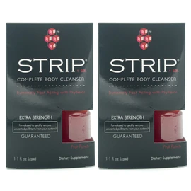 Wellgenix Strip Natural Detox Cleanser Fruit Punch Concentrated Extra Strength 1oz (2 Pack)