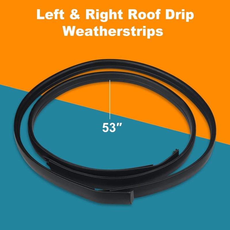 JDMON Roof Drip Molding Weatherstrip Compatible with Toyota Tundra Double