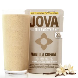 JOVA Vanilla Cream Smoothie Kit | 25g Protein, 7g Fiber | Tastes Like a Treat, Fuels Like a Meal | No Added Sugar, Gluten-Free, 6-Pack