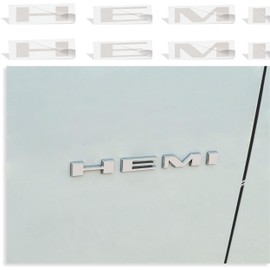 Reflective Concepts HEMI Fender Emblem Overlay Decal Stickers for 2020-2024 Durango R/T - (Color: Reflective Light Silver)
