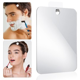 COMNICO Rasierspiegel Duschspiegel 1 Stück Rasieren Spiegel für Dusche Beschlagfreier Bruchsicherer Rahmenlos zum Aufhängen der Wand Badezimmer Tragbarer Spiegel Badezimmer Zuhause Fitnessstudio