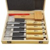 ROX Wood 8-Pieces Woodworking Carving Tools Chisel Set with Red