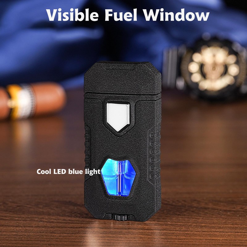Torch Lighter, Cool Dual Flame Lighter Fashion Design, Refillable Butane