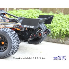 QingLeng Nylon Sturdy & Stable Wheelie Bar with Dual Spring Buffer for Traxxas 1/6 XRT Monster Truck #78086-4 - Black Wheels