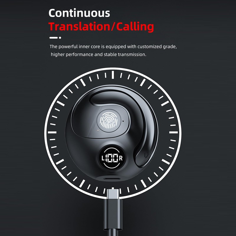 Language Translator Earbuds, JR07 BT V5.3 Translation Headset with 144