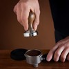 Navaris Coffee Tamper - Handheld Stainless Steel Espresso Press with