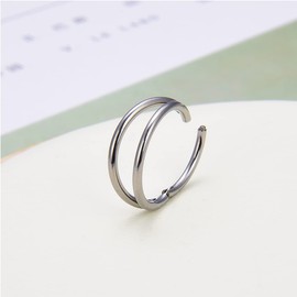 G23 Titanium Nose Hoop Rings for Sensitive Skins, 16G Septum Clicker Nose Ring, Teardrop Double Triple Nose Ring (6, Double)
