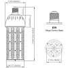 Ngtlight 60W LED Corn Light E39 Mogul Base 5000K For