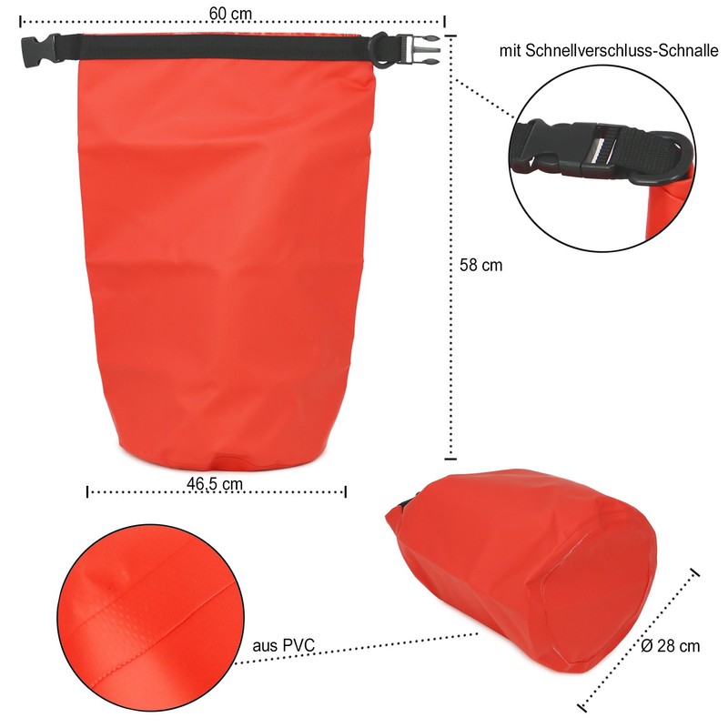 com-four® Dry Bag to Protect Against Rain, Splash, Sand, Snow