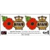 Merchant Navy Poppy Car Sticker - in Support of Veterans