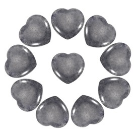 PATIKIL 10 Pcs Natural Heart Shaped Crystal Stone, 1 Inch Mini Polished Love Gemstone Crystal, Pocket Rock Engraved Worry Stones for Women Gifts Meditation, Sapphire Blue