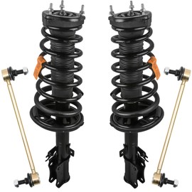 KUIPERAUTO Rear Struts Assembly Sway Bars Links Kit Compatible for 2002-2003 Toyota Camry Lexus ES300 171492 171493 4PCS Coil Spring Shock Absorber & Stabilizer Sway Bar