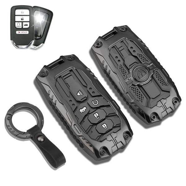 QBUC for Honda Key Fob Cover with Keychain - Heavy