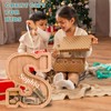 JOOMLAFLY Wooden Letter Piggy Bank for Kids 9"Clear Coin Bank
