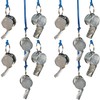 US Toy Metal Kids Whistles - 12 Pieces