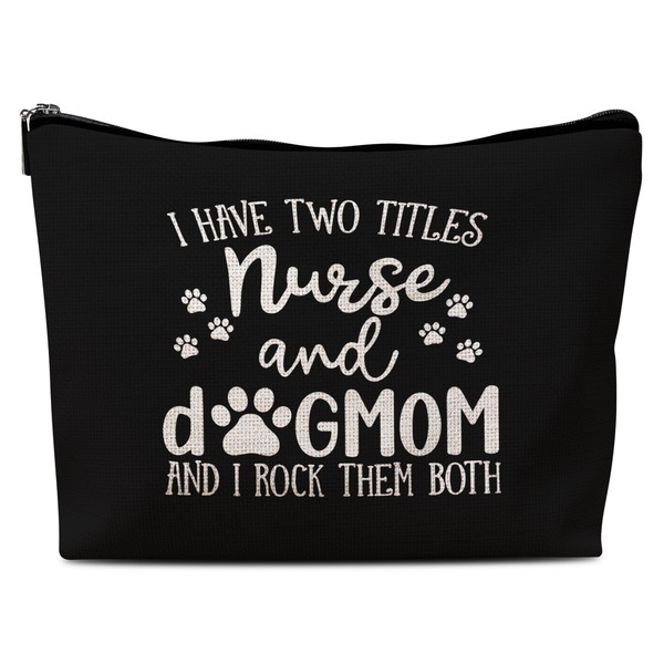 YeiHe Nurse and Dog Mom Makeup Bag, Dog Mom Gifts,