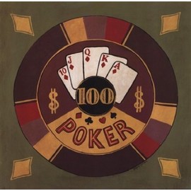 Poker - $100 - Poster by Gregory Gorham (12 x 12)