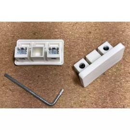 IKEA Set Of 2 End Caps - Ikea VIDGA Triple Curtain Panel Track - Sliding Drapery Rail