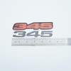 Pair Set VMS Racing 345 Highly Polished Aluminum Nameplate Emblems