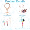 Exclaith 42 Pcs Beadable Keychains Bulk Kit Blank Beaded Metal