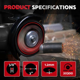 S&F STEAD & FAST Diamond Cutting Wheel 3 Inch with 3/8'' Arbor, Cut Off Wheel for Metal, Rebar, Bolt, Alloy, Copper, Steel, Sheet Metal