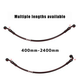Fireyouracing Motorcycle Brake Hose, Hydraulic Hose, Brake Line: Flexible 400-2400mm Length, Braided AN3 Hydraulic Hose, for ATV, Dirt Pit and Racing Motorcycles (1000mm)