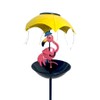 DUNGGLE Solar-Powered Bird Feeder with LED Flamingo Light - Vibrant
