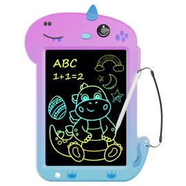 Electight Toddler Toys for 3+ Years Old Girls Boys Gifts, Dinosaur Toys Drawing Pad Birthday Presents, 8.8in LCD Writing Tablet Doodle Board for Kids Toy Gift,Paint,Game,Learn,Educate-Gradual Purple