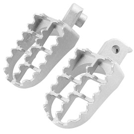 MSMint Yamaha Foot Pegs Wide Step Racing Pegs PW50 PW80 TTR90 TW200 TW225 Aluminum Silver