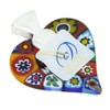 GlassOfVenice Murano Glass Color Splash Millefiori Heart Pendant