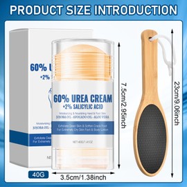 UOY Hydrating and Anti-Cracking Foot Cream, Foot Care Cream with Highly Effective Callus File, Moisturising and Anti-Crack Foot Cream