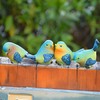 NOELAMOUR Gardening Figurine, 4 Birds, Resin, Cute Animals, Garden Ornaments,