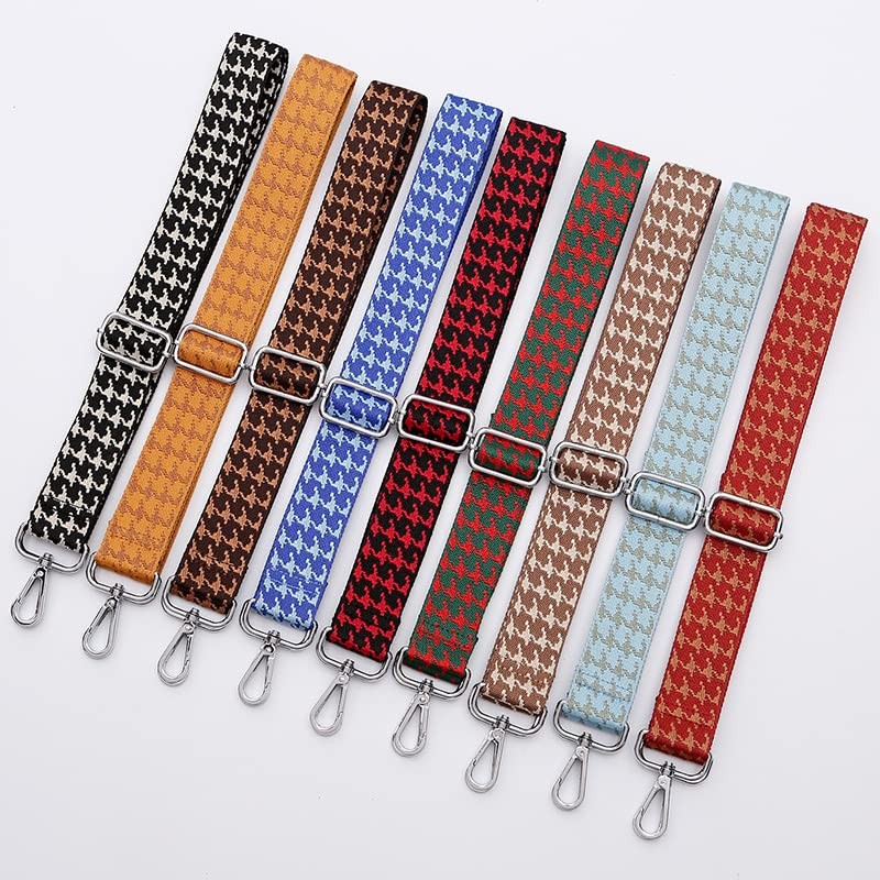 Flower Bag Strap Shoulder Strap, Black Beige