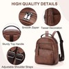 Kasgo Mini Backpack Women's Waterproof PU Leather Small Backpack Women
