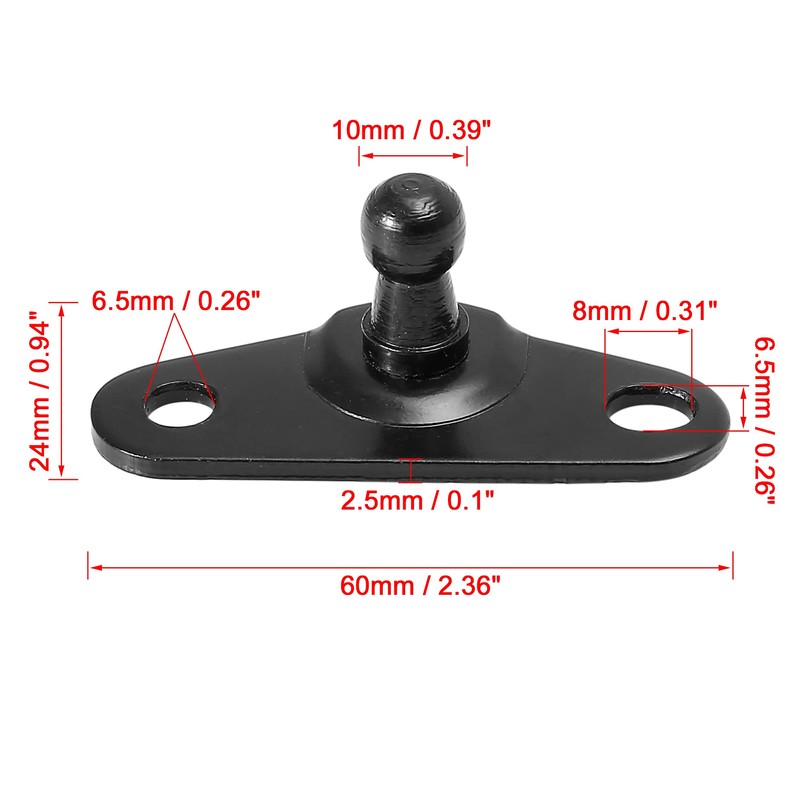 X AUTOHAUX 2pcs 10mm Auto Ball Studs Mounting Brackets for