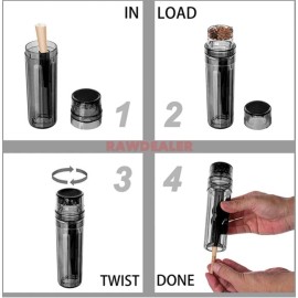 RAW 1 1/4 Size classic Cone(200PK)+cone filler grinder storage 3 in 1