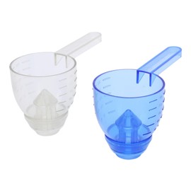 Long Handle Scoop for Measuring Coffee, Convenient Clear Measuring Cup, Smart Funnel Design Prevent Spill, Efficient Portion Control for Supplement, Protein, Other Dry Good