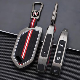 WNILIAN for KIA Key Fob Cover 5 Buttons Metal Key Shell with Keychain Protection Compatible with 2023 2024 Telluride EV5 Sorento Accessories