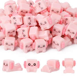 GGSTDDUP 50 Pcs Mini Resin Axolotl, Retro Pixel Axolotl, Tiny Cube Axolotl Figures, Cute Block Shape Axolotl Ornament for Landscape Fairy Garden Dollhouse Aquarium Party Favors