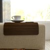 Set of 2 Wooden Sofa Tray, Armrest Tray Table for