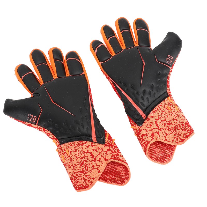 2pcs Soccer Gloves Nylon Polyurethane Fiber Latex Breathable Strong Grip