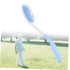 FOMIYES Scalp Massage Hair Comb Long Handle Bend Plastic Comb for Seniors Disabled