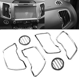 GOFORJUMP 6pcs Chrome Car Interior Air conditioning vent Trim Air Outlet Cover for 2012 2013 2014 2015 2016 2017 K/ia Sportage R